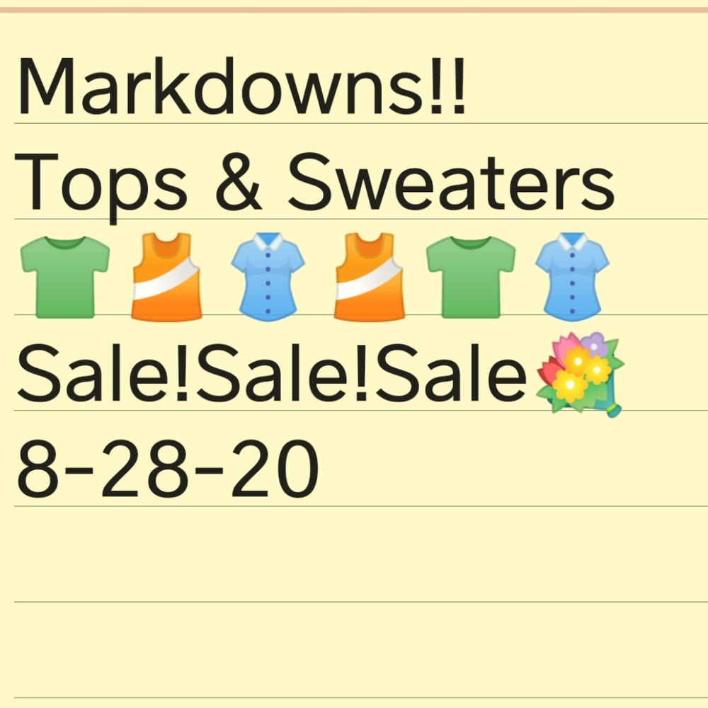 Tops Markdown!👕🎽